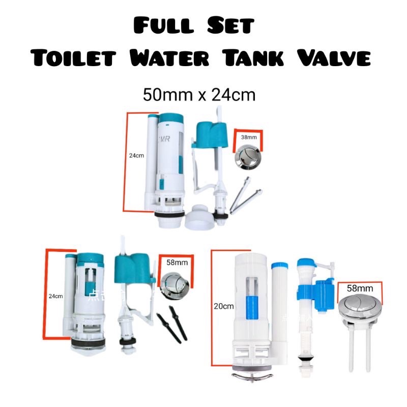 50MM Full Set Toilet Water Tank Valve Toilet Water Tank Flush Inlet