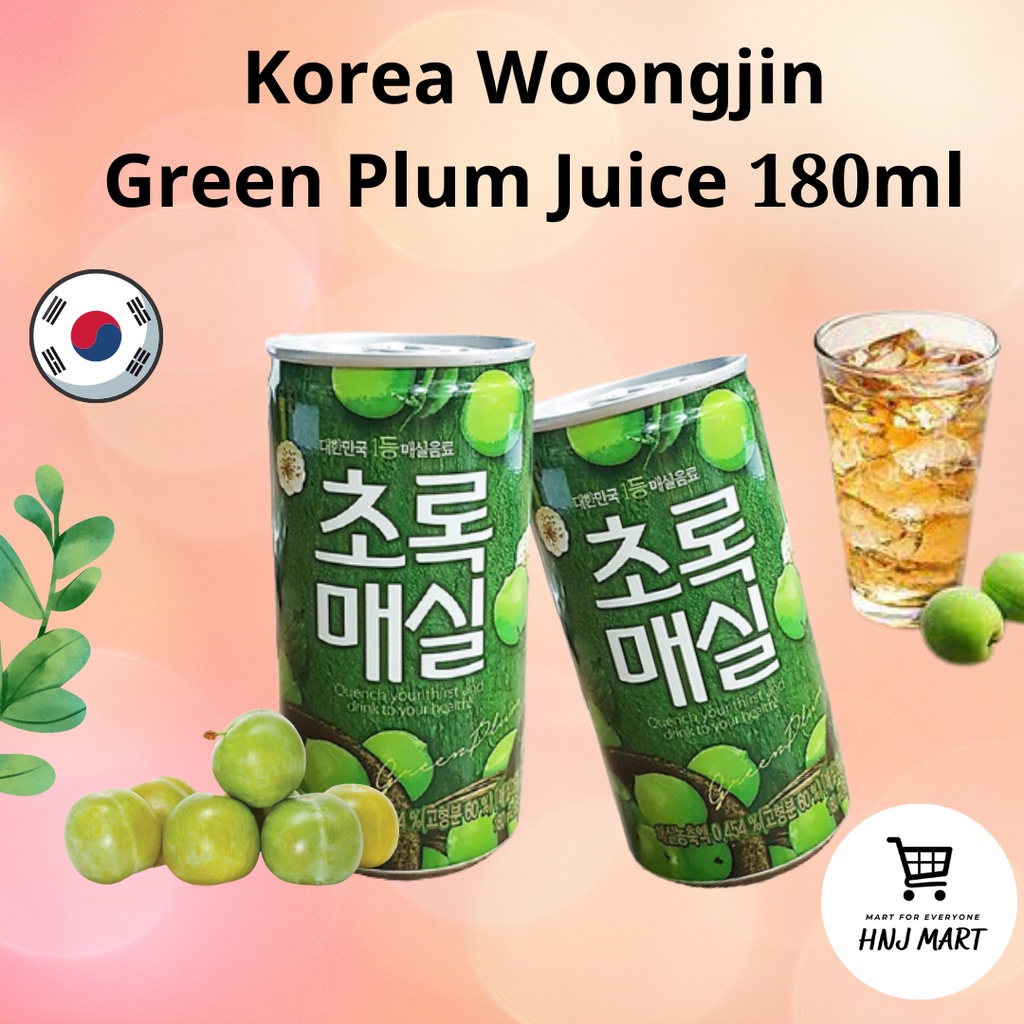 Korea Woongjin Green Plum Juice 180ml Korean Plum Drink Chorok Maesil