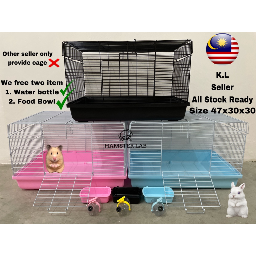READY STOCK 47*30*27.5cm Hamster L size Cage Hamster House Hamster Cage ...