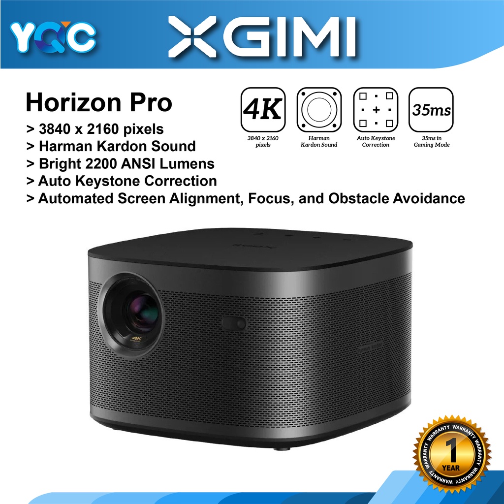 XGIMI Horizon Pro 4K Projector, 2200 ANSI Lumens, Android TV 10.0 Movie