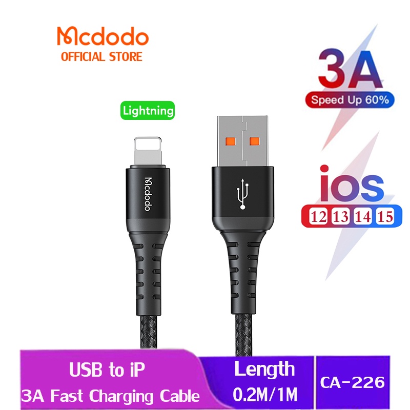 Mcdodo Cables USB to lightning 3A Fast Charging Data Cable For iP 14 ...