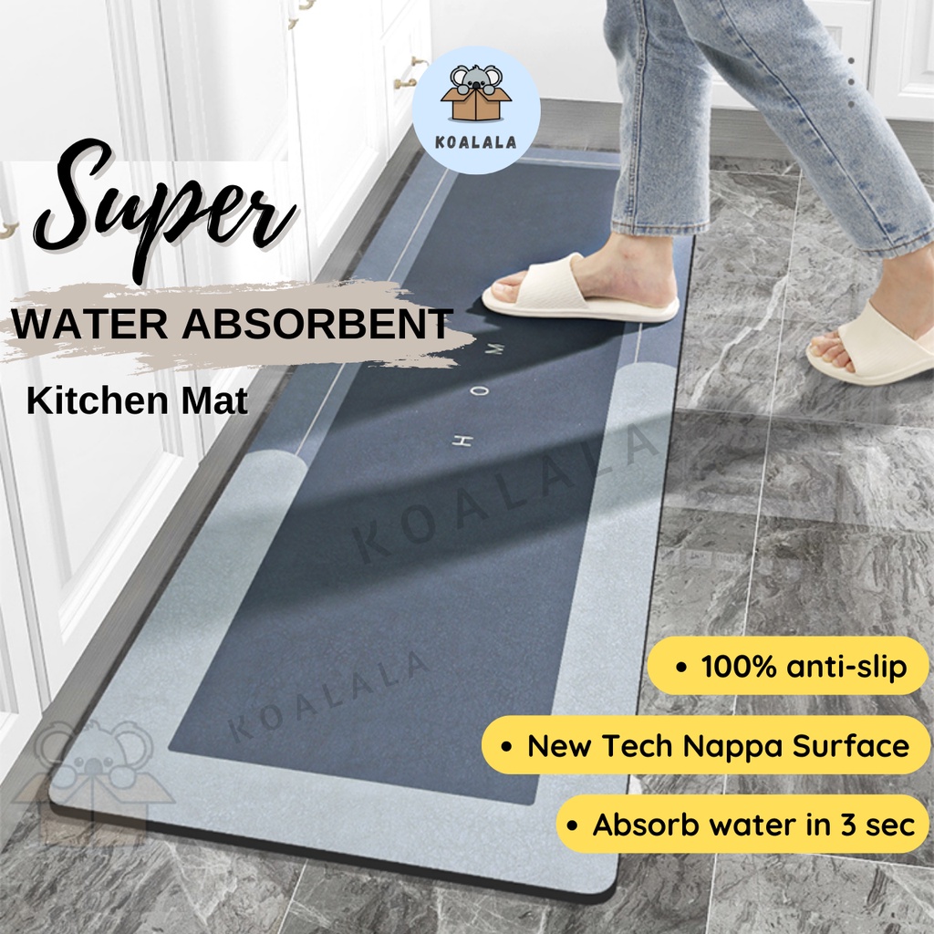 Super Absorbent Diatom Mud Pad Kitchen Floor Mat Bath Pad AntiSlip