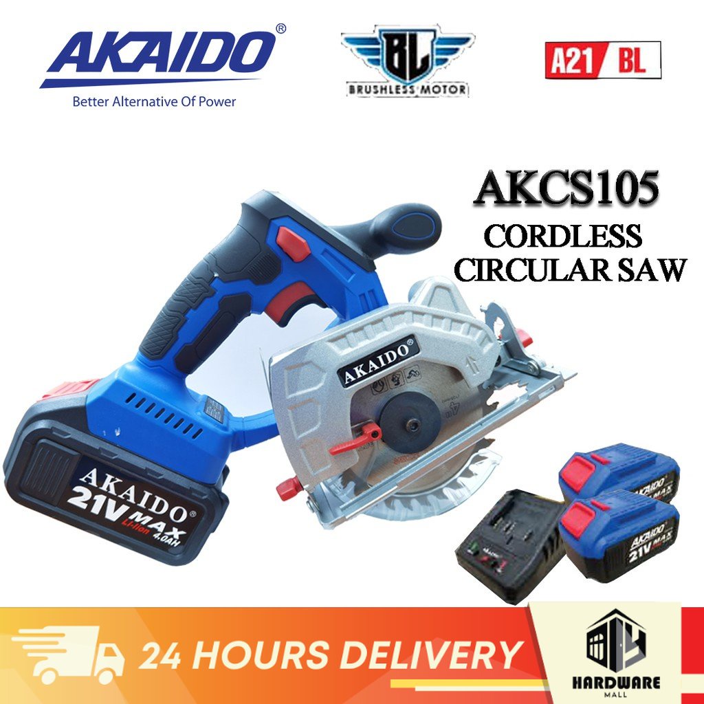 AKAIDO 21V Cordless Battery AKCS105BL Circular Saw Cutter Machine ...