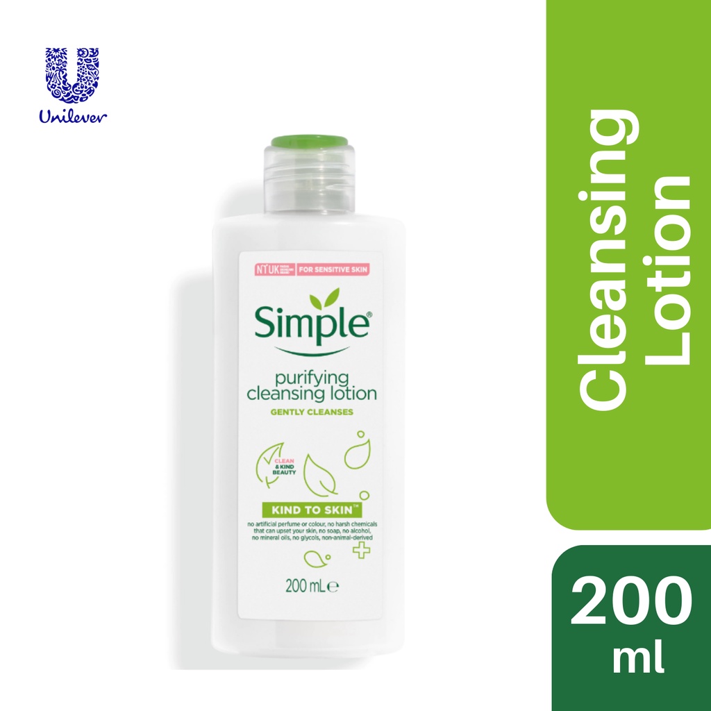 Simple Kind to Skin Cleansing Lotion For Sensitive Skin Purifying Oil ...