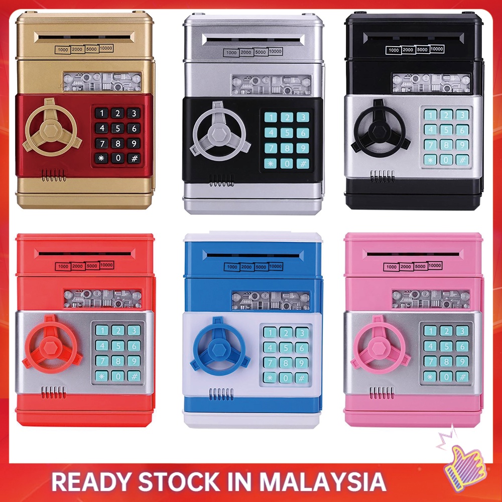 Electronic Piggy Bank ATM Password Money Box Cash Coins Saving Box ATM