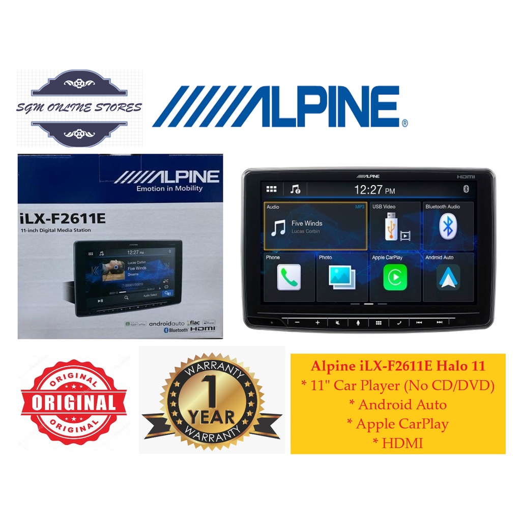 Alpine iLX-F2611E Halo 11 - 11inch Car Player (No CD/DVD) / Android Auto /  Apple CarPlay / HDMI / MP4 | Shopee Malaysia