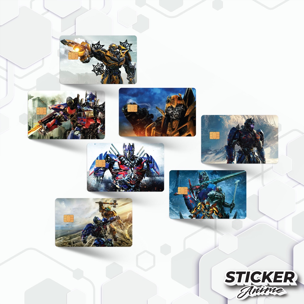 Sticker Anime Transformers Stiker Card Cover ATM Bank Debit Credit ...