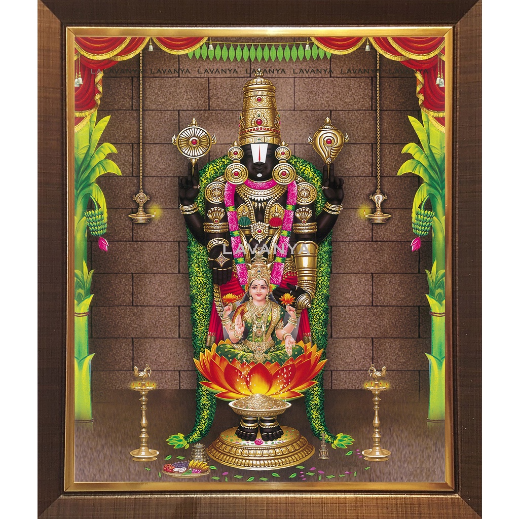 Balaji with Laxmi Digital Photo with Lamination and Frame (L040S ...