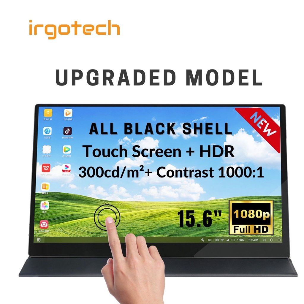 [ Local Ready Stocks ] IRGOTECH 15.6 inch Portable Gaming Monitor Touch ...