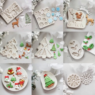 6 Pcs Christmas Chocolate Molds Candy Silicone Molds Set, Snowman Xmas Tree  Reindeer Santa Claus Holly Leaves Bells Snowflake Candy Chocolate Mould