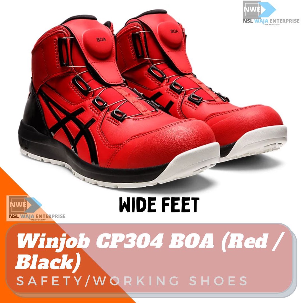 READY STOCK!! Asics Winjob Working CP304 BOA Safety Shoes Kasut