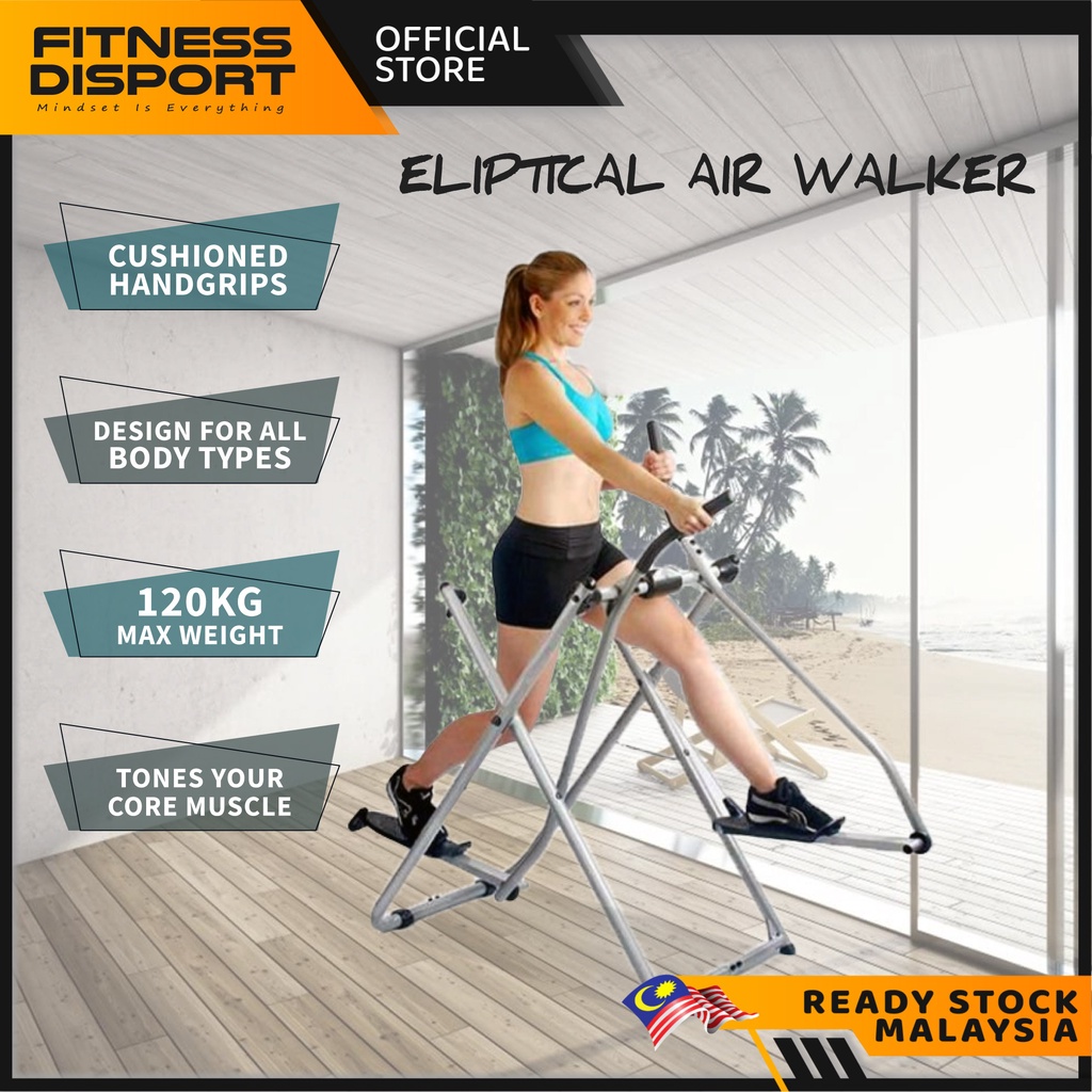 Eliptical Air Walker Exerciser Pro Cross Trainer Stepper Foldable Sport Machine Space Walker With LCD Display Shopee Malaysia
