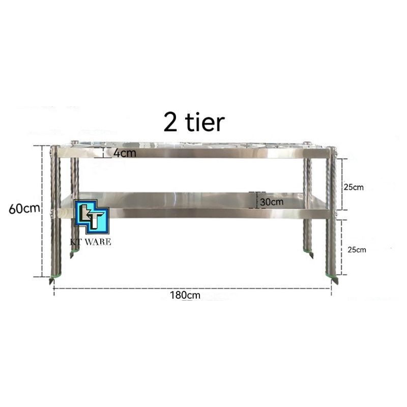 KT WARE Kitchen Over shelf Rack Extend table top rack Working Table
