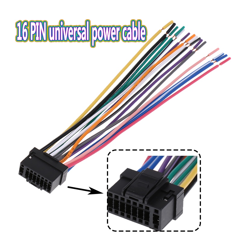 Car Android Multimedia Connector 16Pin Power Speaker Wire Harness Car ...