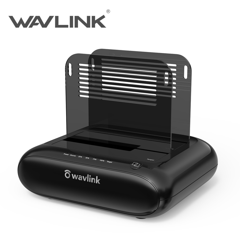 Wavlink Dual Bay External Hard Drive Docking Station[2x16TB], USB 3.0