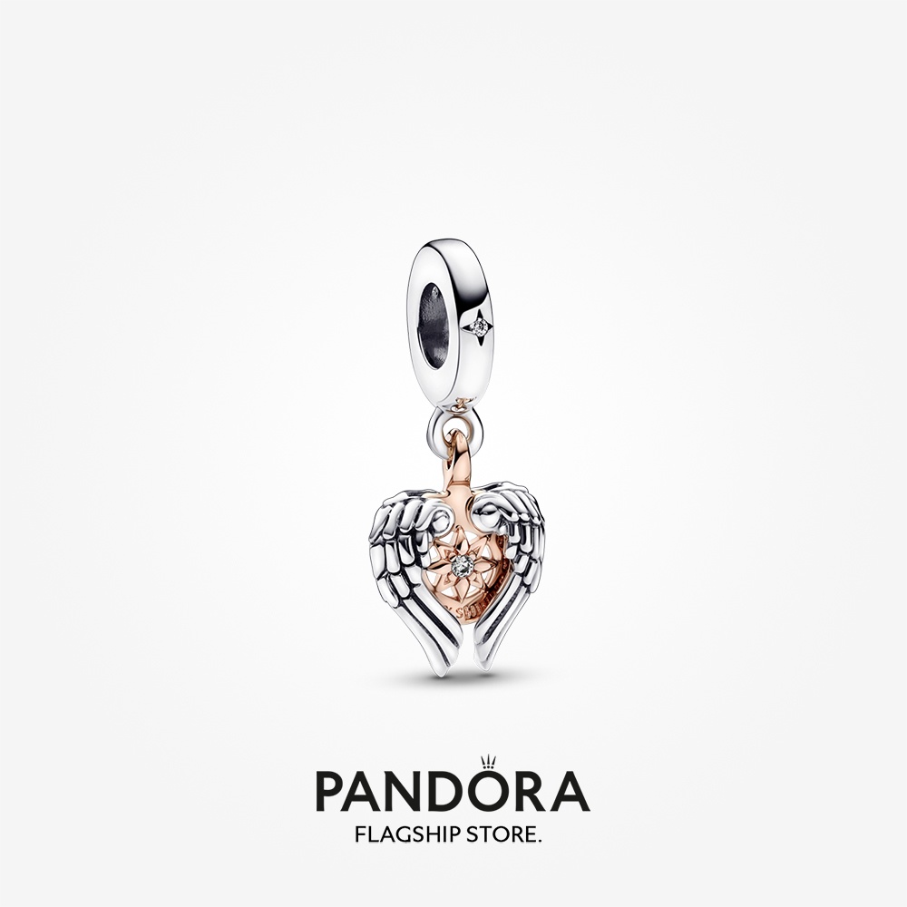 Pandora rose gold angel wing shop