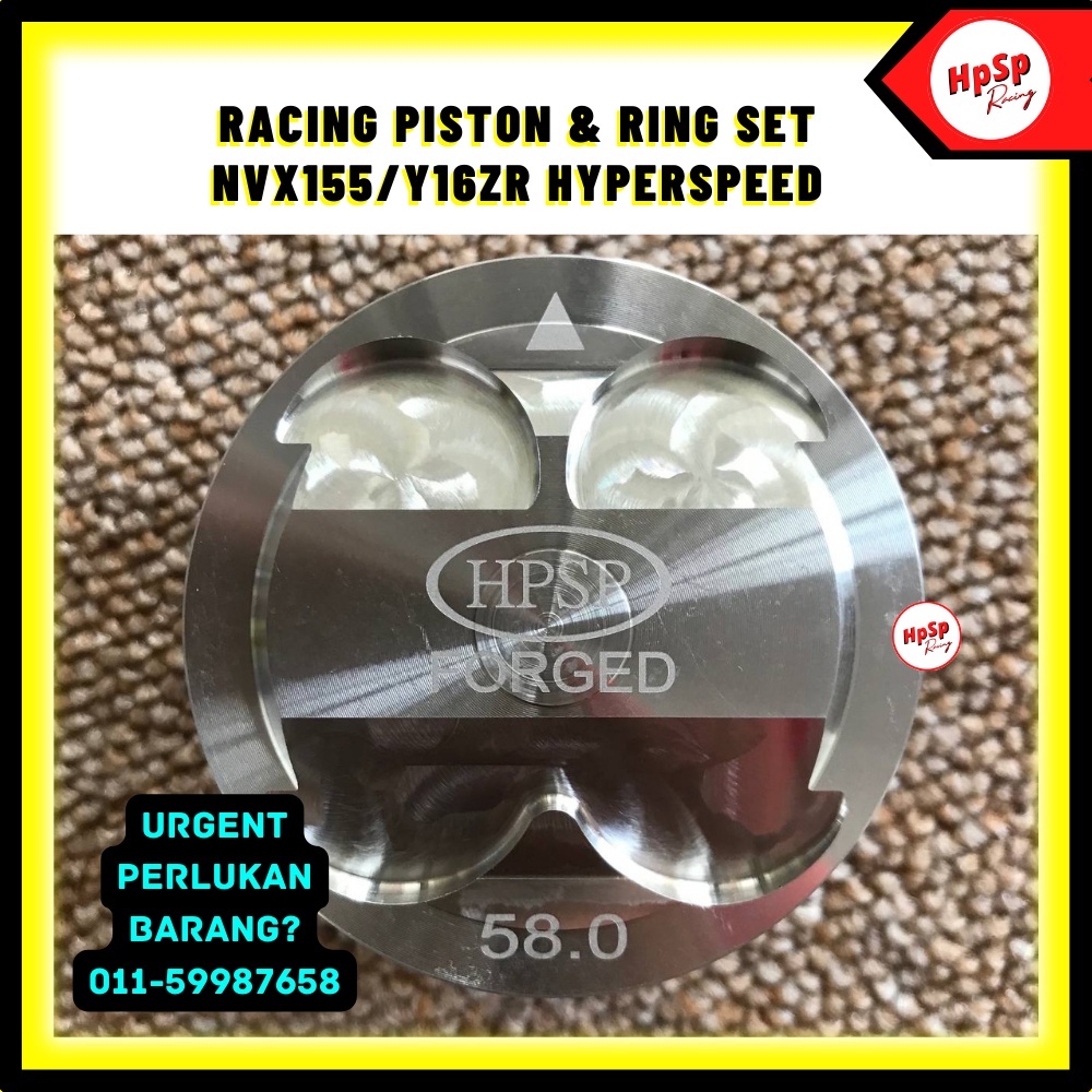 HPSP RACING HYPERSPEED PISTON RACING SET FOR NVX155 / Y16ZR HYPERSPEED ...