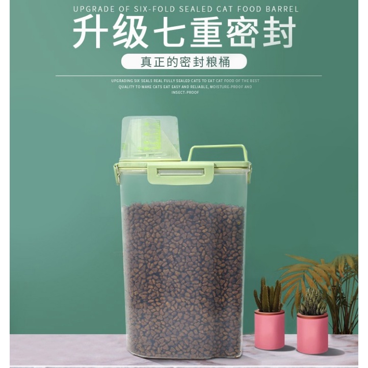 Large volume Pet Food Storage Dispenser Pet Food Container Rabbit Cat