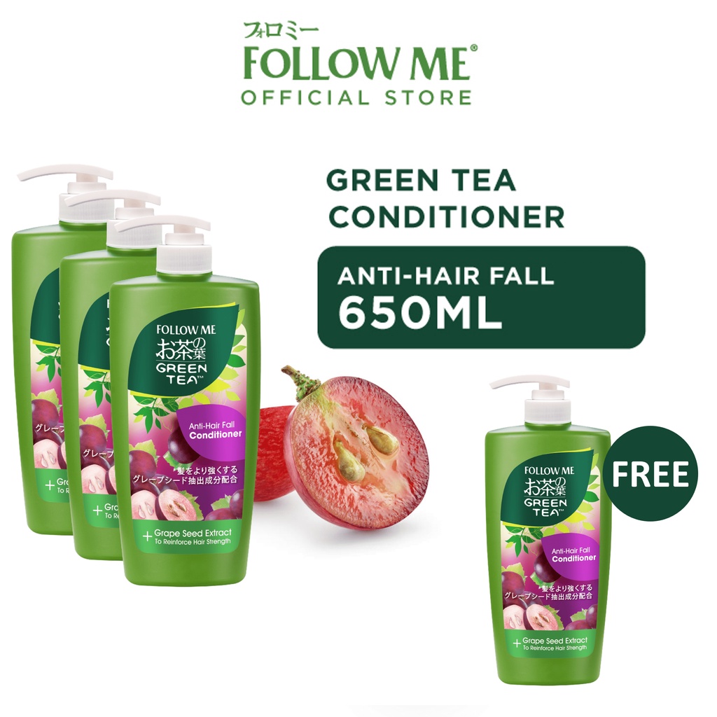 [Buy 3 Free 1] Follow Me Green Tea Conditioner 650ml (AntiHair Fall