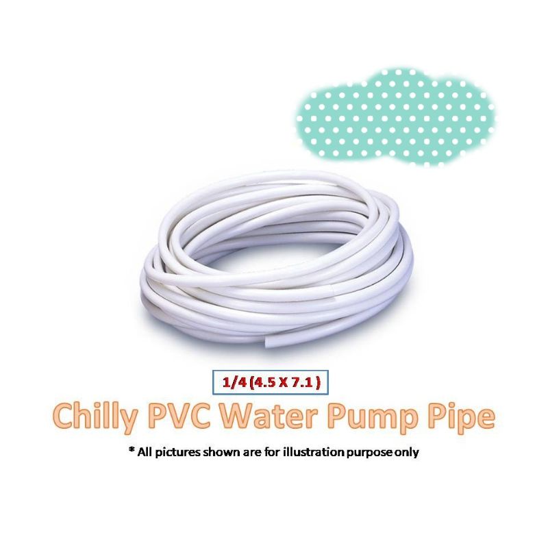 ( Per Meter ) Chilly Water / Drain Pump Pvc Hose / Pipe 1/4" ( 4.5mm x