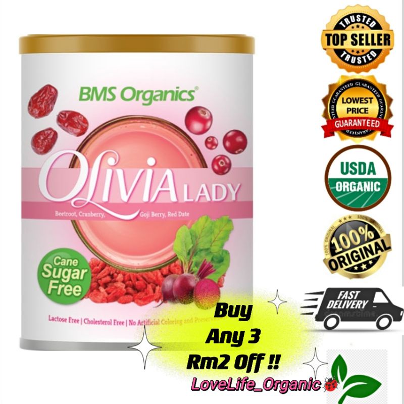 BMS ORGANICS Olivia Lady Oatmilk (Cane Sugar Free) 700g Exp1/2027