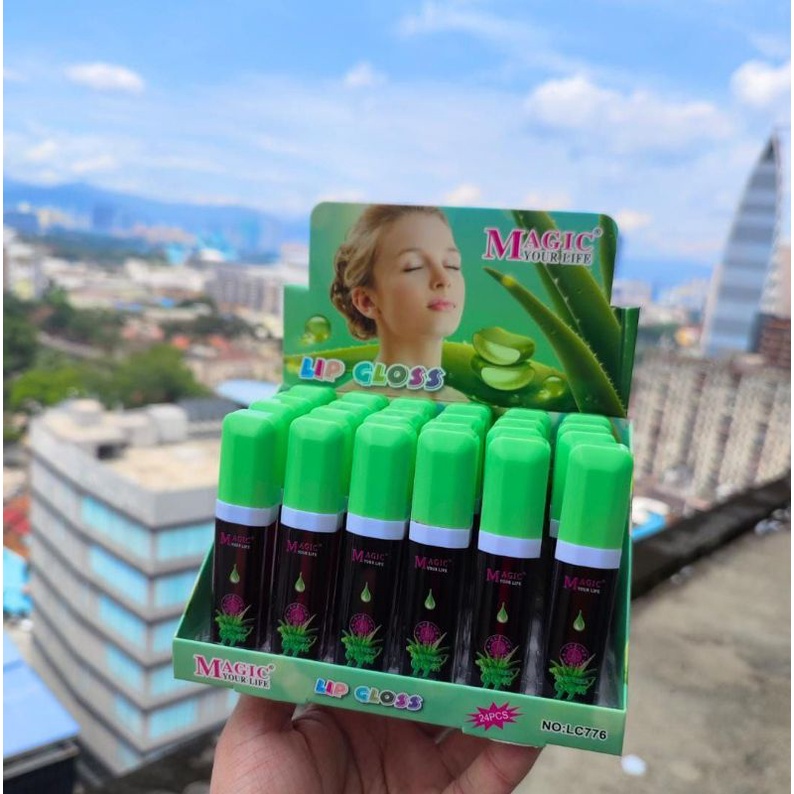 Aloe Vera Lip Tint New Packing Peta Style 1Box 24Pcs RM38/box | Shopee ...