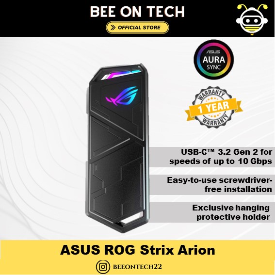 Asus Rog Strix — Usb C®32 Gen 2x1 Nvme Ssd With Dram And Large Slc Casing Only Shopee Malaysia 3426