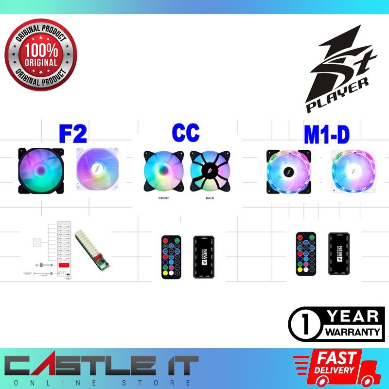 1st Player M1D DIAMOND FIREBASE G3 FIREMOON M1 BLACK WHITE RGB CHROMA