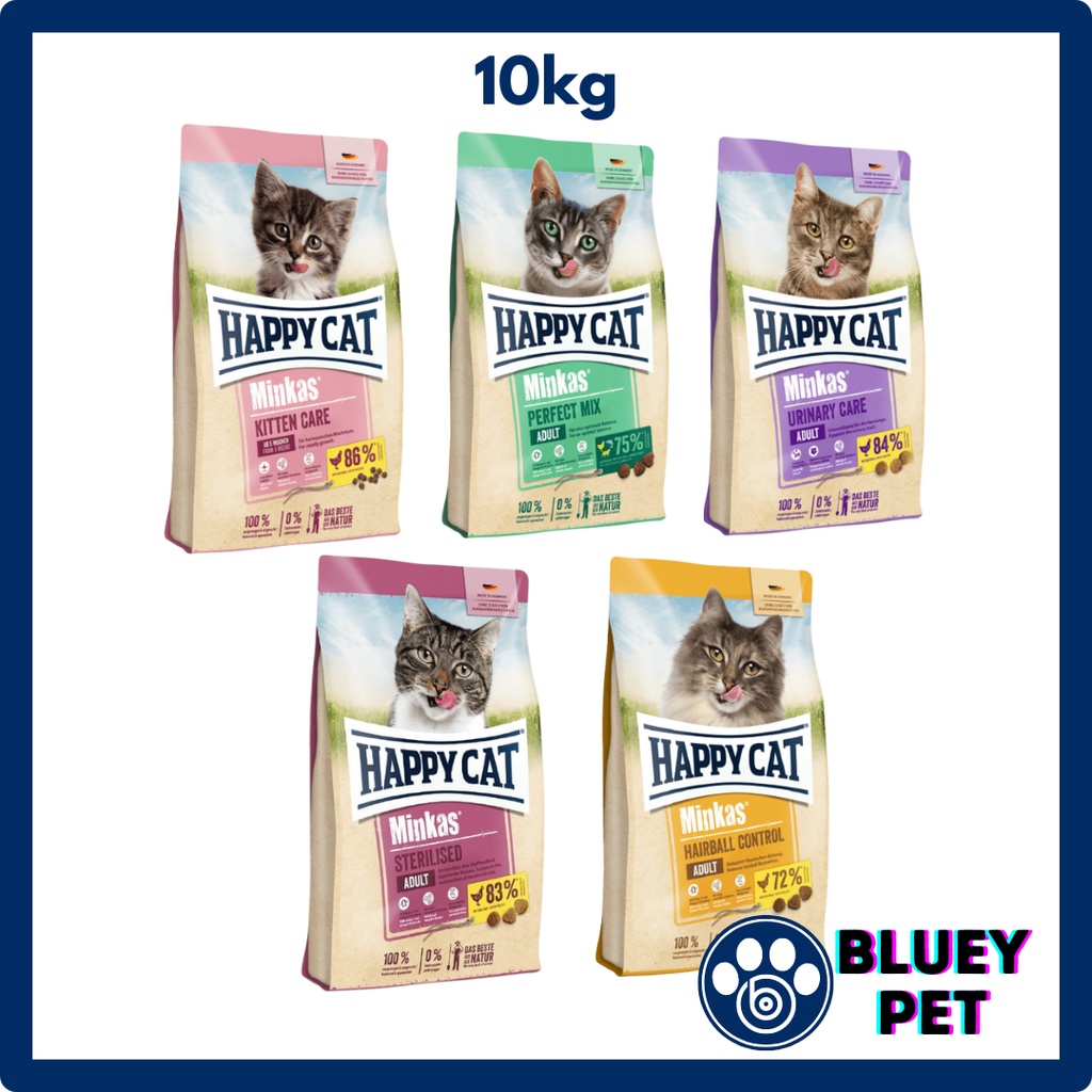 Happy Cat Minkas Dry Cat Food - 10kg / Kitten / Perfect Mix / Urinary ...