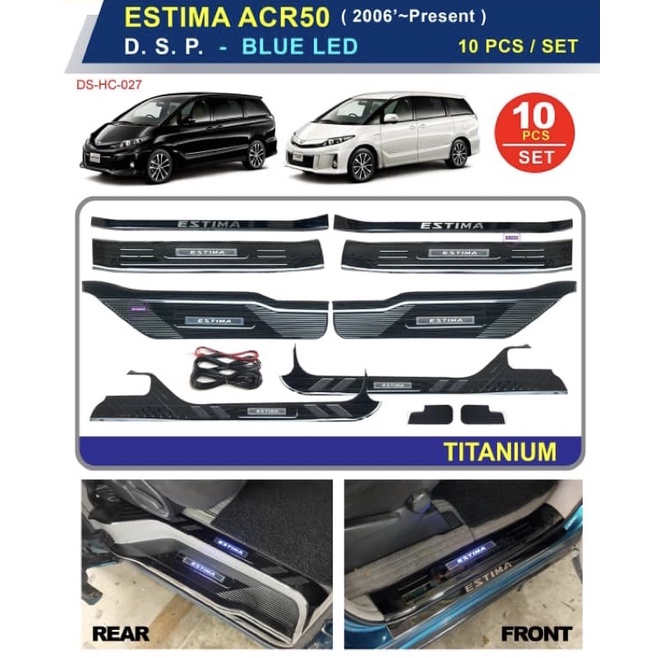 Toyota estima acr50 acr55 foot door side step kick scuff led lamp light ...
