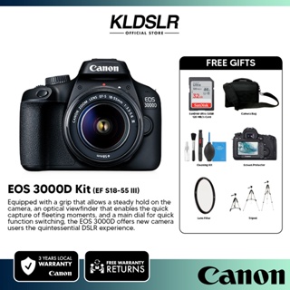 (Ready Stock) Canon EOS 3000D DSLR Camera Kit (EF S18-55 III