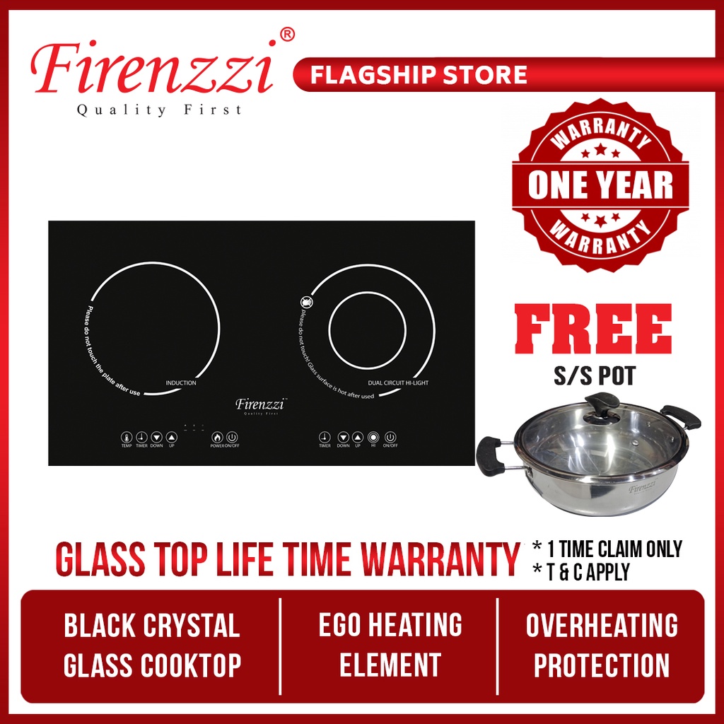 Firenzzi FRD2088 XP 2in1 Induction/Ceramic Cooker Hob FREE Stainless