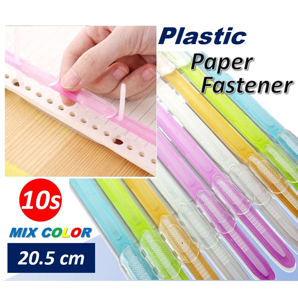 DINGLI Plastic Paper Fastener DL7210 (10's/pack) Mix Colour Mix Colour