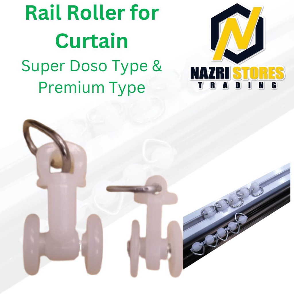 Super DOSO Roller and Premium Roller for Rail Langsir | Shopee Malaysia