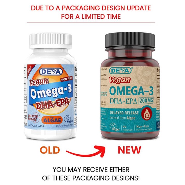 Deva, Vegan, Omega3, DHAEPA, 200 mg, 90 Vegan Caps Shopee Malaysia