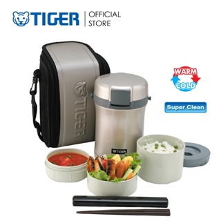 Tiger LWU-A202-KM Tiger Thermos Insulated Lunch Box, Stainless Steel, Lunch  Jar, Rice Bowl, Approx. 4 Cups, Black