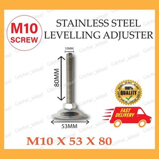 M10 ADJUSTABLE LEVELING STAND STAINLESS STEEL BASE FLOOR MOUNTED ...