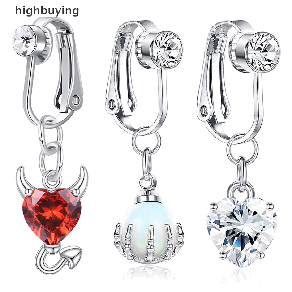 HBMY 1Pc Fake Belly Button Ring Fake Clip On Belly Non Navel Ring HBB