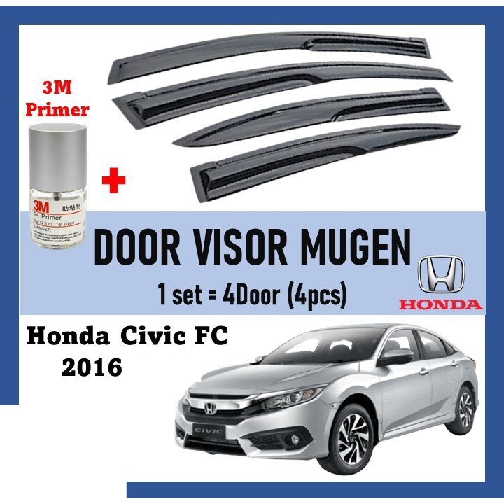 Honda Civic Sedan 2017-2021 Window Visors – In-Channel Guard Vent Deflectors
