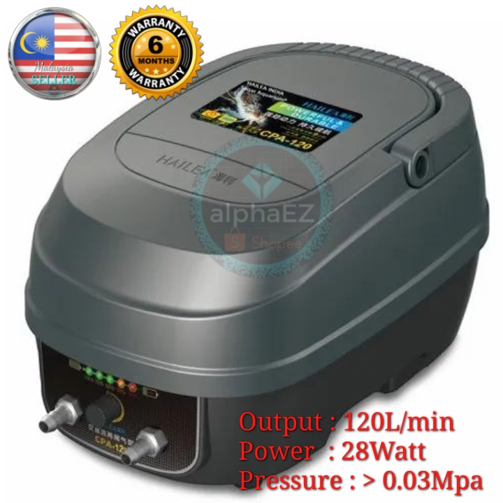 Aquarium Hailea CPA60 CPA120 CP60 AC/DC Air Pump Fish Tank Oxygen Pump Rechargeable Low Noise