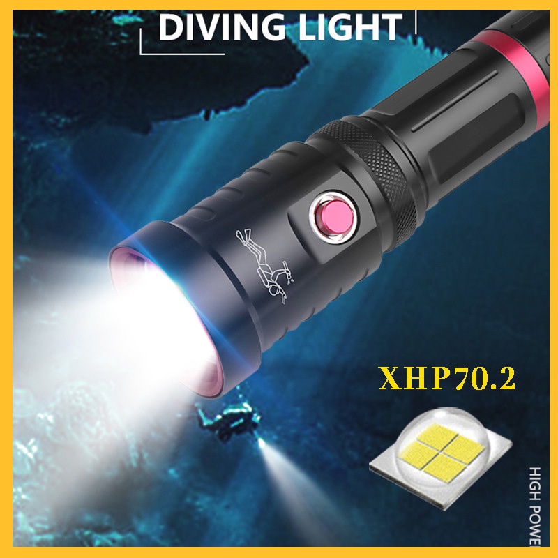 Led Diving Torch Light Ipx8 Waterproof Professional Diver Flashlights