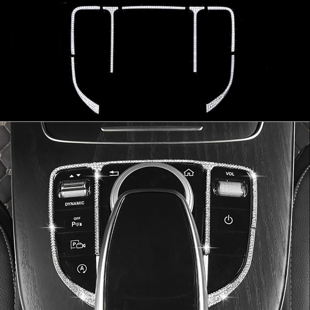 Bling Multimedia Center Console Control Buttons Cover Trim Mercedes ...