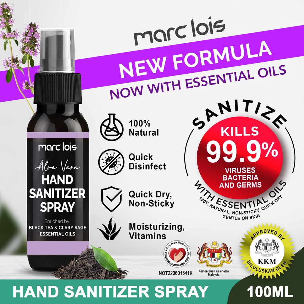 [ Local Ready Stocks ] Marc Lois Black Tea & Clary Sage Hand Sanitizer