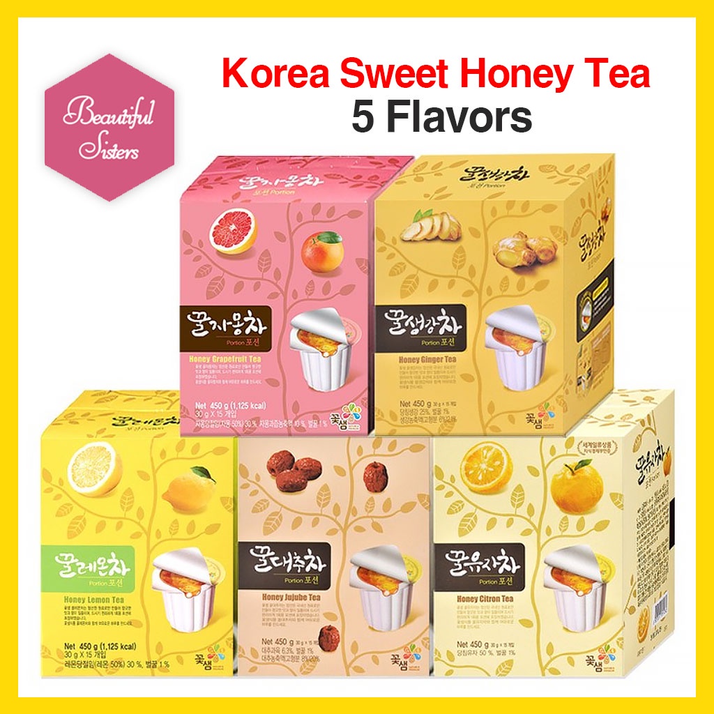 [Kkohshaem] Korean Sweet Honey Tea 5 Flavors - Honey Citron, Honey ...