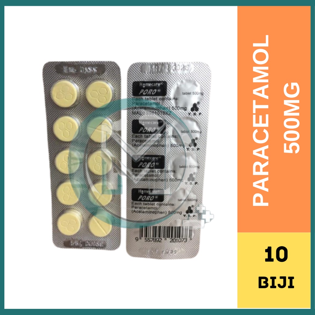 [EXP 06/25] PORO 500MG TABLET 10'S 發燒和疼痛 (UBAT DEMAM/TAHAN SAKIT