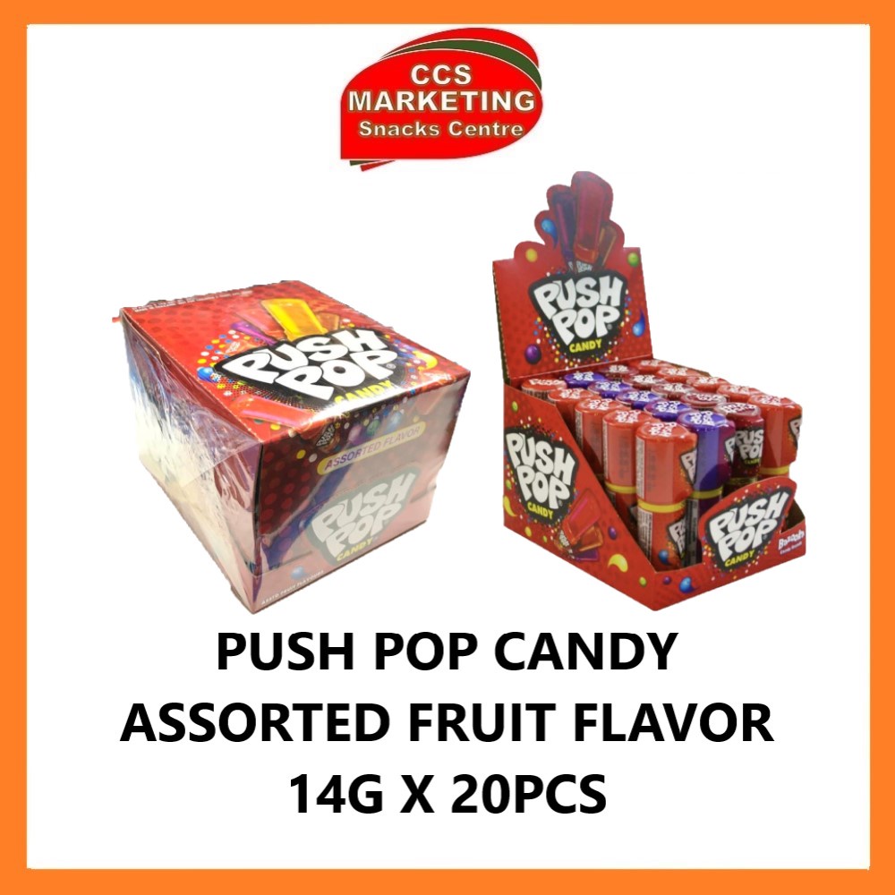 CCS Push Pop Candy Assorted Fruit Flavour ( 14g x 20pcs ) | Shopee Malaysia