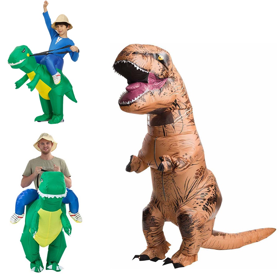 Jurassic World Inflatable Dinosaur T Rex Suit Air Fan Blow Up Fancy