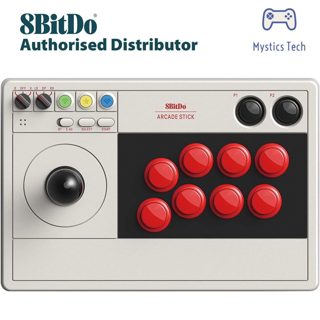 8Bitdo Arcade Stick for Switch & Windows, Wireless Bluetooth 2.4G Wired