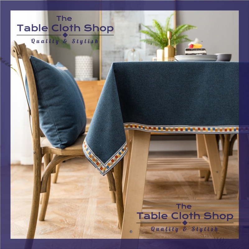 [From Johor] INS modern minimalist cotton blended webbing table cloth