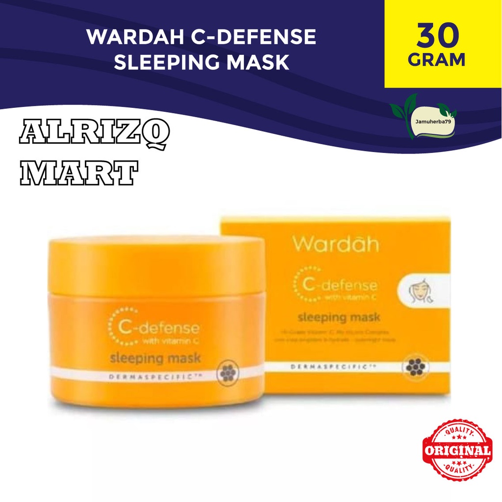Wardah C Defense Sleeping Mask 30g Shopee Malaysia